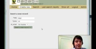 DaDaBIK tutorial (OLD), first episode, create a PHP MySQL CRUD front-end without coding