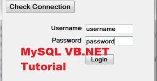 MySQL VB.NET Tutorial 2 : Create Login Form with MySql and VB.NET (Part 1)