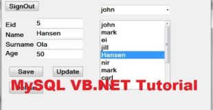 MySQL VB.NET Tutorial 11 : How to Link List Box with Database and show values in textbox