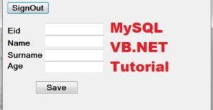 MySQL VB.NET Tutorial 5 : How To Open A Second Form using First Form + signout
