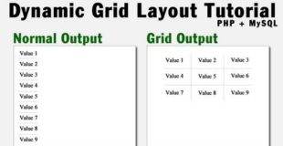 Dynamic Grid Output Programming Tutorial Using PHP + MySQL Array Data