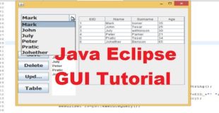 Java Eclipse GUI Tutorial 9 # Populate JTable data from database in java Eclipse and Sqlite