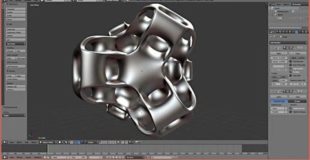 Model A Cubic Gyroid Abstract For 3d Print In Blender 2.75