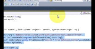 Visual C++ Tutorial 3 -Windows Forms Application: Mysql Connection Part 2