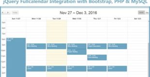 jQuery Fullcalendar Integration with Bootstrap PHP MySQL