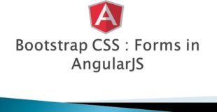 Part 9 – Bootstrap CSS – Forms (AngularJS)