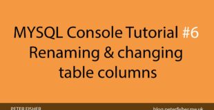 MYSQL Console Tutorial #6 Renaming and changing table columns