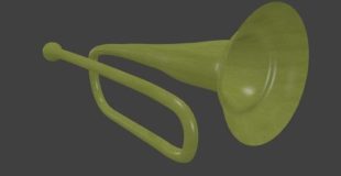 Modeling 3D Bugle using Blender