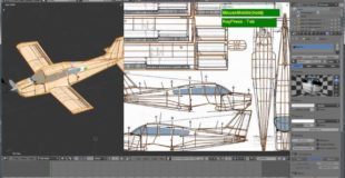 Blender 2.59 UV Layout, Projection & Texturing for the Airplane Timelapse Model