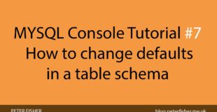 MYSQL Console Tutorial #7 How to change default fields in a table schema