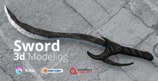 overview – sword modeling in blender