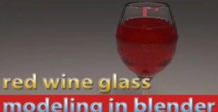 red wine glass modeling in blender