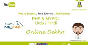 New PHP MySQL Tutorials in Urdu/Hindi part 15 Upload Image in database