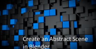 Create an Abstract scene with cubes in Blender 3d