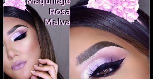 Maquillaje en ROSA MALVA dramatico/ Dramatic Pink Mauve makeup tutorial | auroramakeup