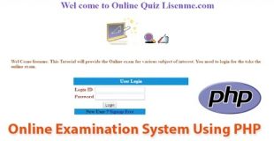 Online exam system using php & Mysql tutorial