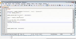 PHP Tutorial 27 – MySQL Creating A Table (PHP For Beginners)