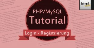 PHP Tutorial: Login mit Registrierung| MySQL | deutsch