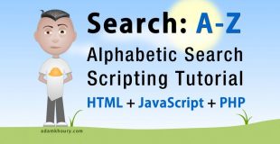 Alphabetic Search First Letter A-Z Script Tutorial PHP MySQL JavaScript HTML