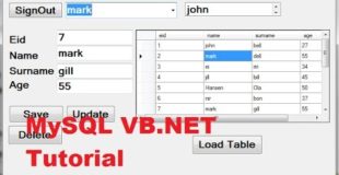 MySQL VB.NET Tutorial 12 : Show database values in Table or DataGridView