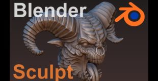 demons head sculpting blender 3d