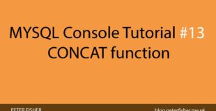 MYSQL Console Tutorial #13 Using the CONCAT function in MYSQL
