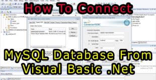 How To Connect MySQL Database From Visual Basic Net