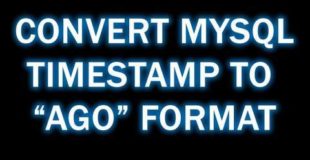 PHP Convert MySQL Timestamp to Ago Format: OOP Class Tutorial Object Oriented Programming
