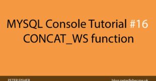 MYSQL Console Tutorial #16 Using the CONCAT_WS function in MYSQL