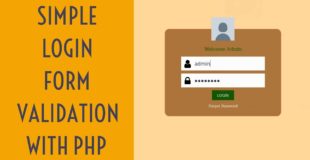 Simple login form validation with php