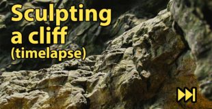 Sculpting a cliff in Blender (timelapse)