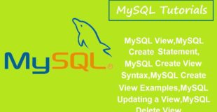 MySQL Tutorials – 7 – MySQL View,Create View Statement,Syntax,Examples,Update View,Delete View