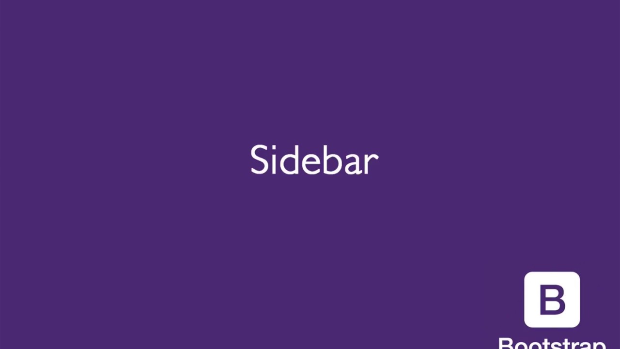 Bootstrap 4 Sidebar Example