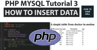 PHP MYSQL Tutorial 3 How to insert records into a MYSQL database via PHP