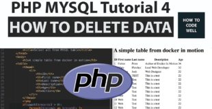 PHP MYSQL Tutorial 4 | How To Delete A MYSQL Row In PHP