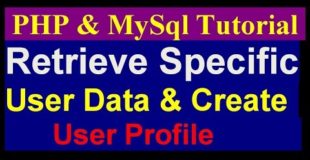 How To Retrieve Specific User Data And Create User Profile  – Php Mysql Project Tutorial part4