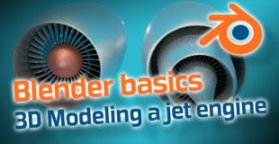 How to 3D model an airplane jet engine in Blender – Basic Tutorial