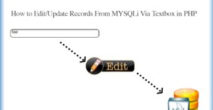 How to Edit/Update Records From MYSQLi Via Textbox in PHP