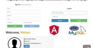 AngularJS User Signup And Login Authentication Using PHP & MySQL – PART 2