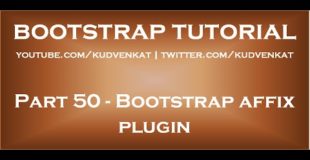 Bootstrap affix plugin