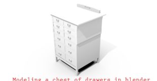 Blender tutorial: Modeling a chest of drawers