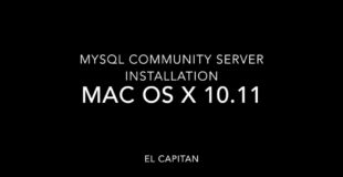 MySQL Community Server Installation on El Capitan