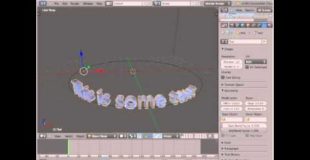 Text on a curved path and revolving animation Blender 3D
