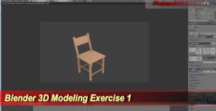 Blender 3D Modeling Tutorial | Simple Chair | Practice Exercise 1