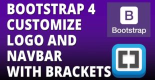 Bootstrap 4 – Logo and Navbar Customization with Bootstrap 4 and Brackets text Editor