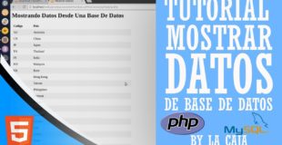 Tutorial Mostrar Datos De Una Base De Datos Mysql Con PHP