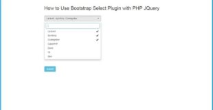 How to Use Bootstrap Select Plugin with Ajax Jquery PHP