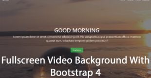 Fullscreen Video Background With HTML CSS and BOOTSTRAP 4