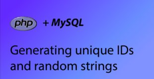 PHP & MySQL Tutorial 44 – Generating unique IDs and random strings (uniqid and md5 functions)