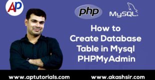 How to Create Database Table in Mysql PHPMyAdmin | PHP Mysql Tutorial in Hindi